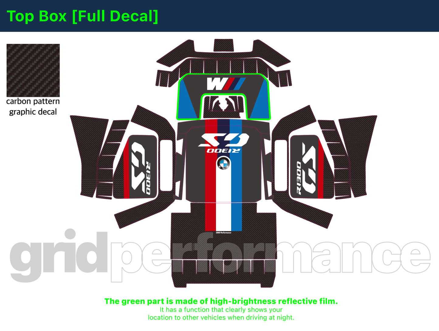 BMW R1300GS Custom Vinyl Graphic Decal Kit (1-2.M)