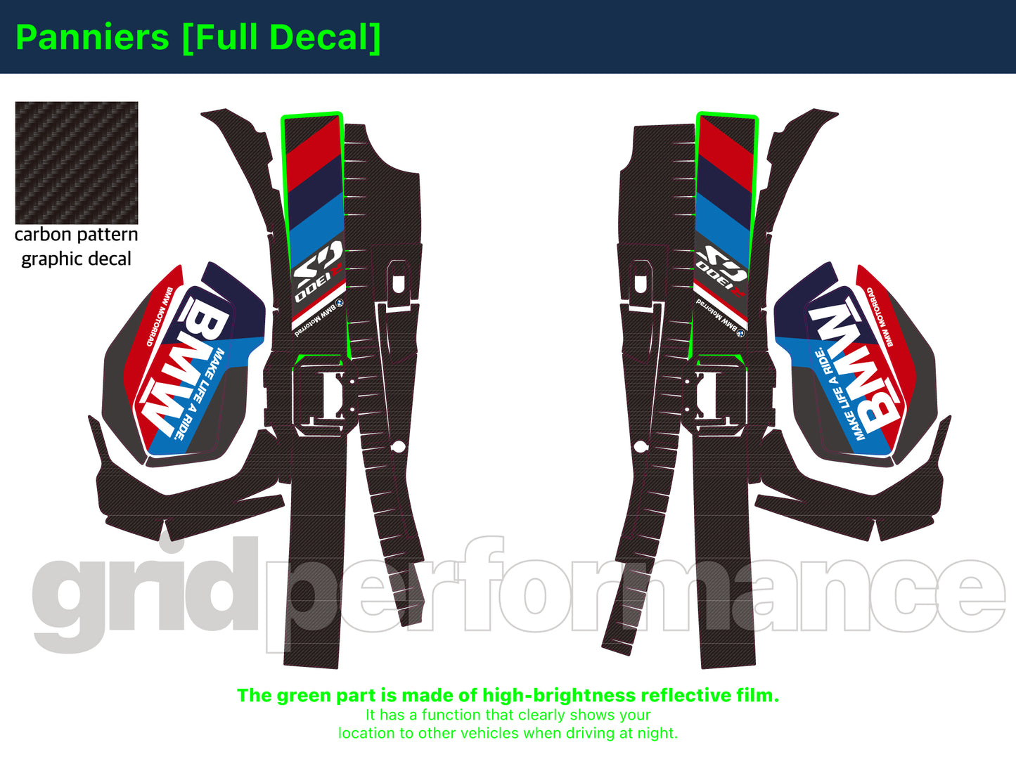 BMW R1300GS Custom Vinyl Graphic Decal Kit (1-2.M)