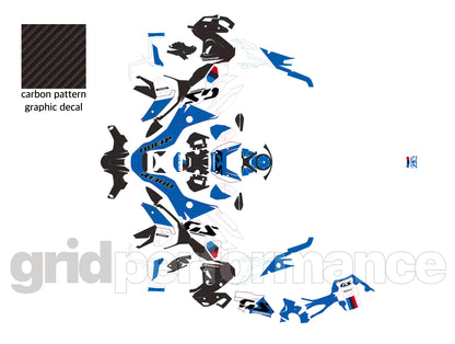 BMW R1300GS Custom Vinyl Graphic Decal Kit (2-2.Trophy Blue)
