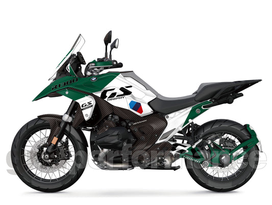 BMW R1300GS Custom Vinyl Graphic Decal Kit (2-3.Trophy Green)