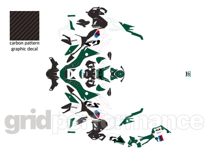 BMW R1300GS Custom Vinyl Graphic Decal Kit (2-3.Trophy Green)