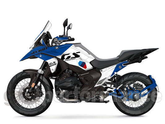 BMW R1300GS Custom Vinyl Graphic Decal Kit (2-4.Trophy Blue)