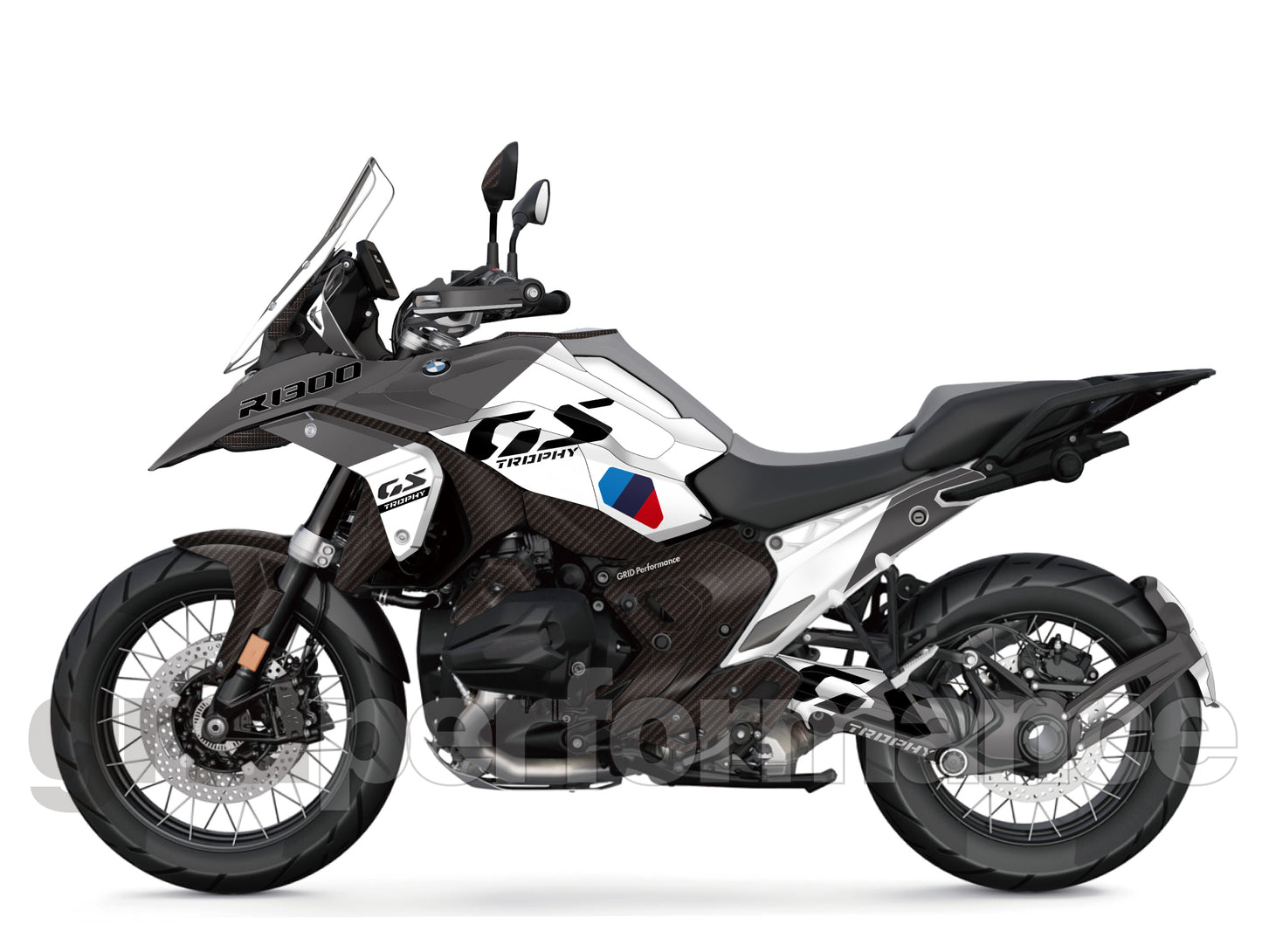 BMW R1300GS Custom Vinyl Graphic Decal Kit (2-5.Trophy Gray)