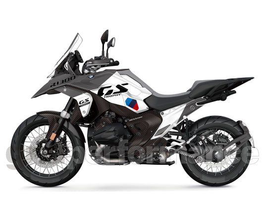BMW R1300GS Custom Vinyl Graphic Decal Kit (2-5.Trophy Gray)