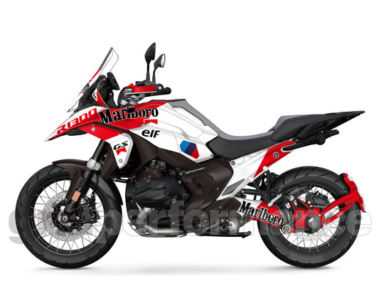 BMW R1300GS Custom Vinyl Graphic Decal Kit (3-1.Marlbo Red)