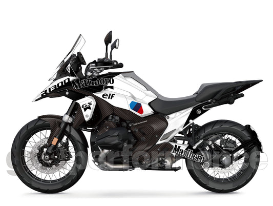 BMW R1300GS Custom Vinyl Graphic Decal Kit (3-4.Marlbo Black)