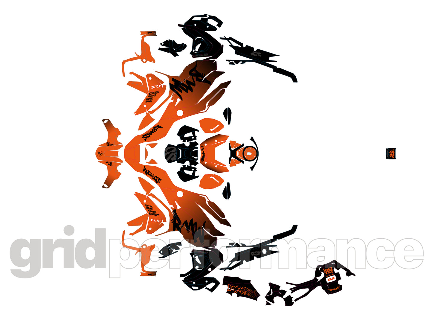 BMW R1300GS Graphic Full Decal Vinyl Kit (4-3)