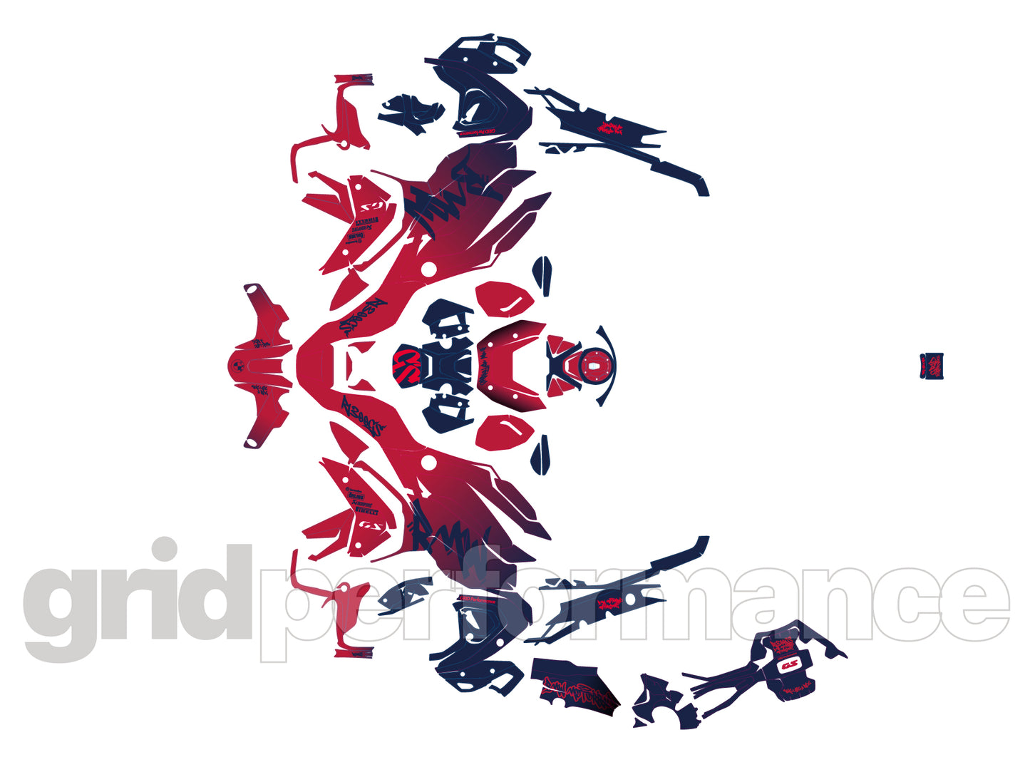 BMW R1300GS Graphic Full Decal Vinyl Kit (4-6)