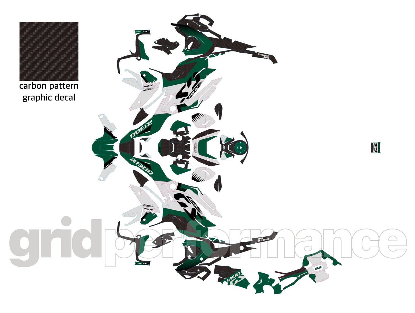 BMW R1300GS Graphic Full Decal Vinyl Kit (8-3)