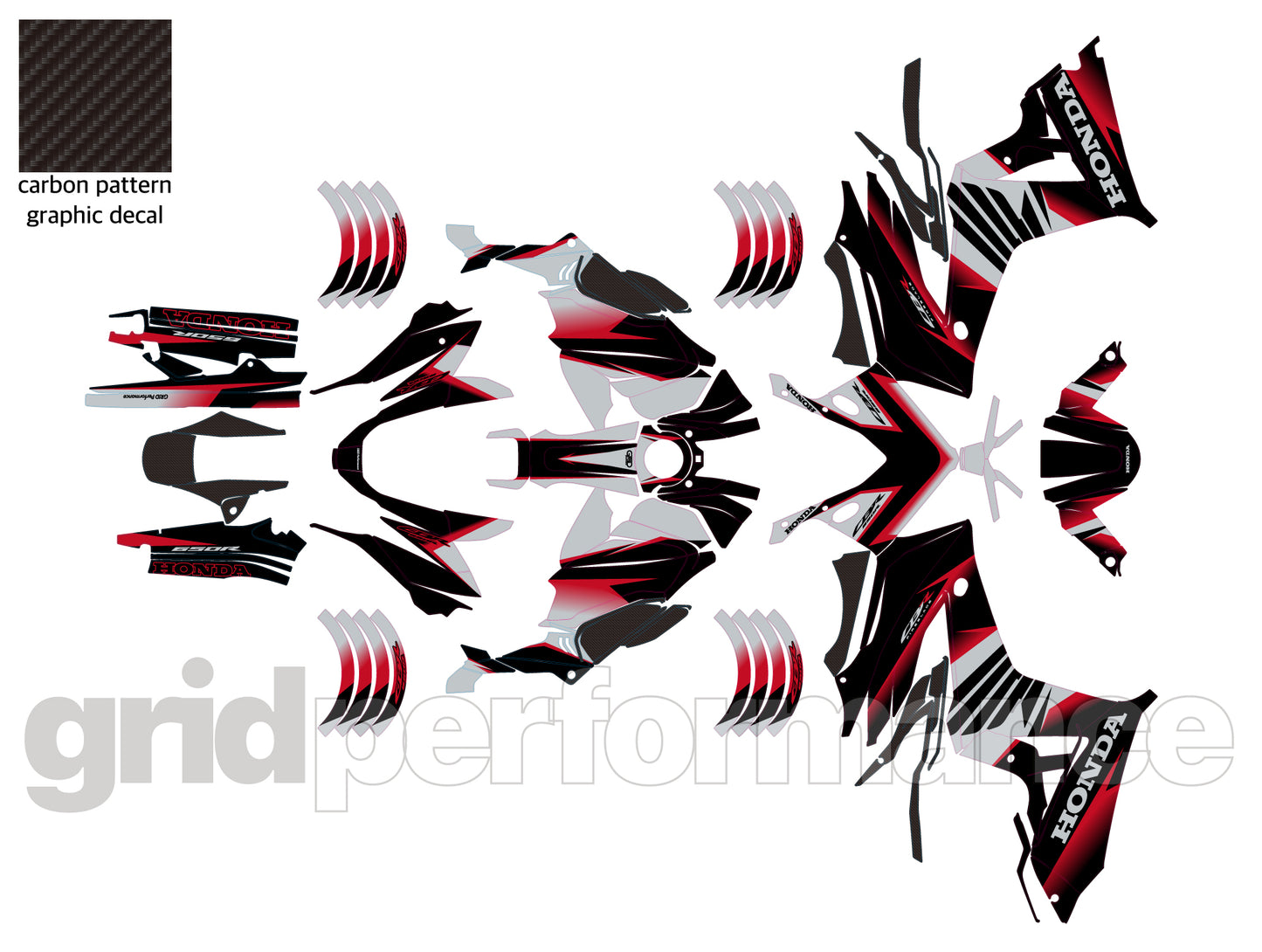 HONDA CBR650R Graphic Full Decal Sticker Kit (2-1)