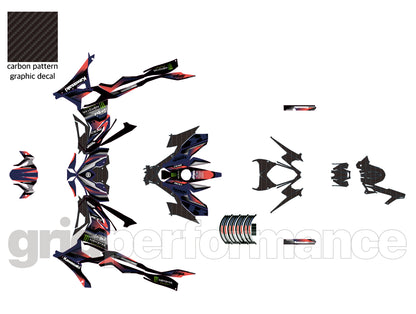 Kawasaki NINJA 500 Full Graphic Vinyl Decal Kit (1-3.MONSTER)