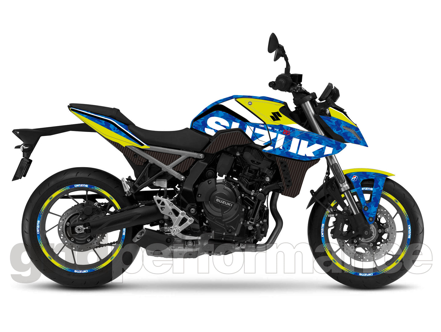 SUZUKI GSX-8S Custom Vinyl Graphic Decal Kit (4.Camo Blue)