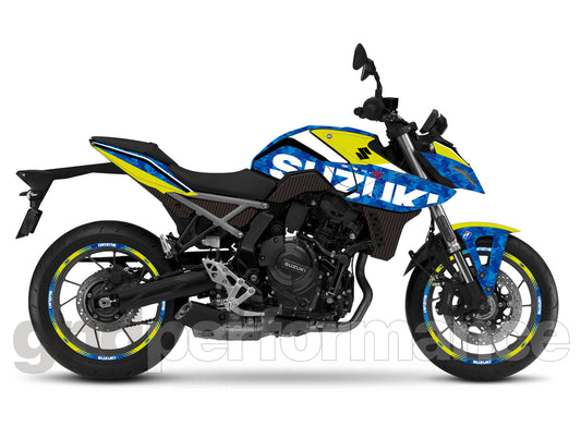 SUZUKI GSX-8S Custom Vinyl Graphic Decal Kit (4.Camo Blue)