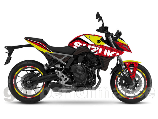 SUZUKI GSX-8S Custom Vinyl Graphic Decal Kit (5.Camo Red)