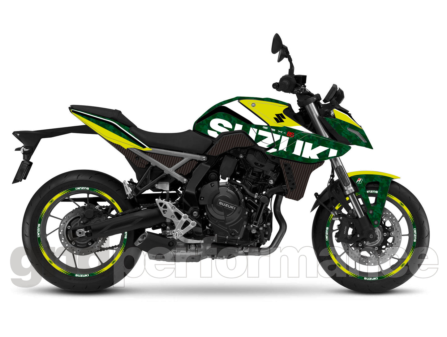 SUZUKI GSX-8S Custom Vinyl Graphic Decal Kit (6.Camo Green)