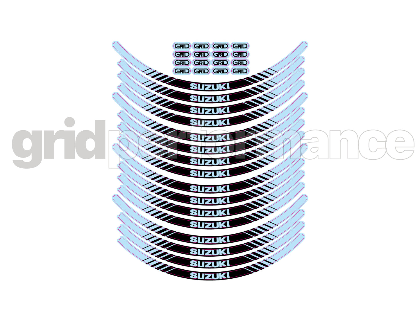 SUZUKI GSX-S1000 GX Wheel Reflective Decal (0-13)