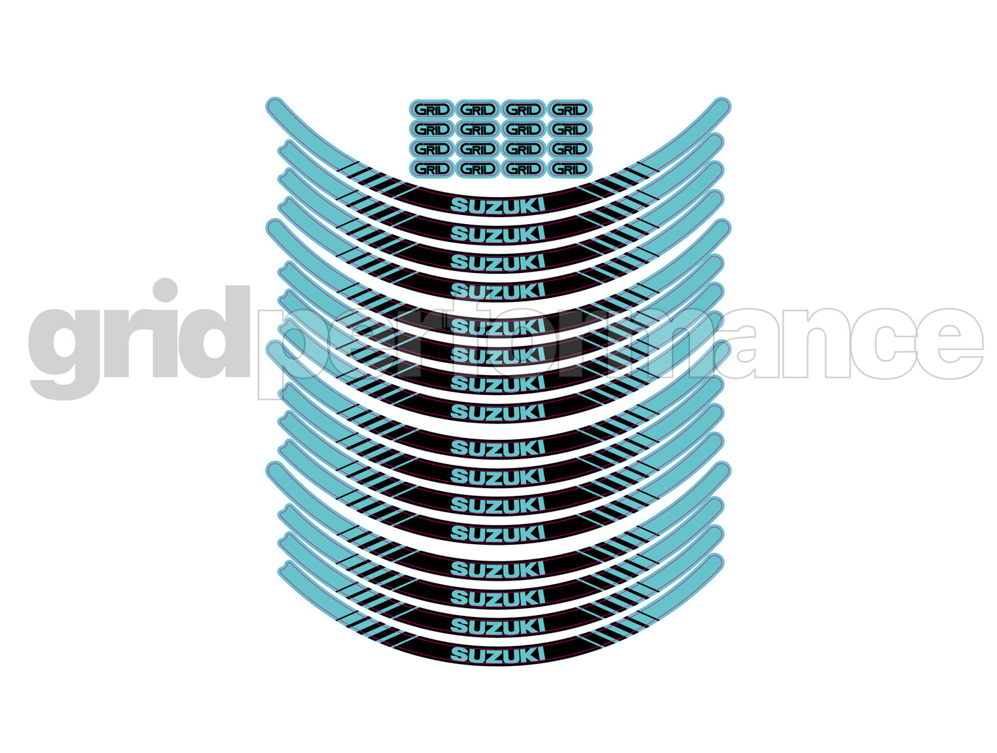 SUZUKI GSX-S1000 GX Wheel Reflective Decal (0-6)
