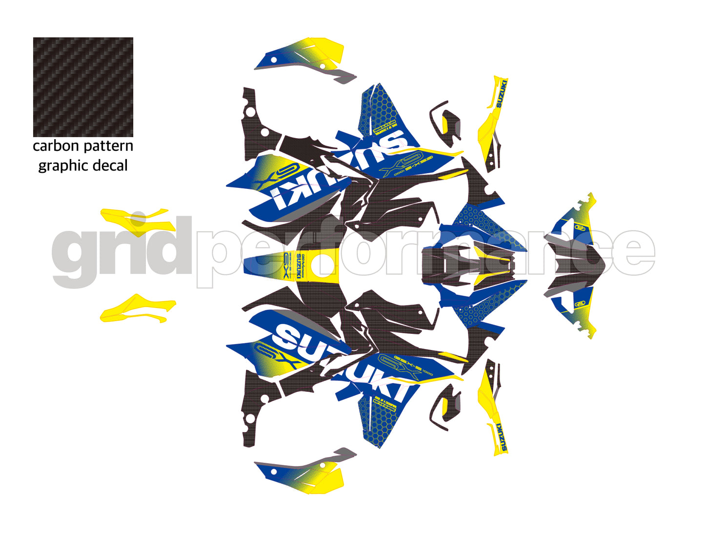 SUZUKI GSX-S1000 GX Graphic Decal Sticker Kit (0-11)