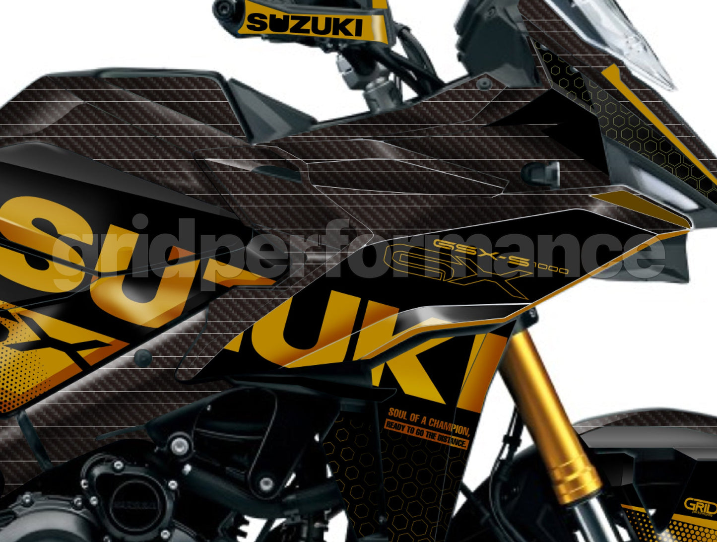 SUZUKI GSX-S1000 GX Graphic Decal Sticker Kit (0-2.Carbon)