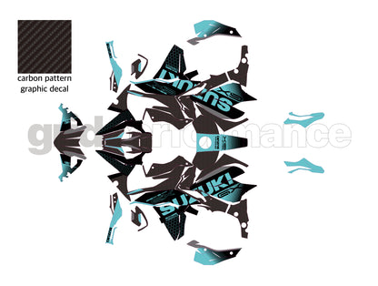 SUZUKI GSX-S1000 GX Graphic Decal Sticker Kit (0-6.Carbon)