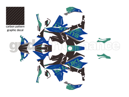 SUZUKI GSX-S1000 GX Graphic Decal Sticker Kit (0-7.Carbon)