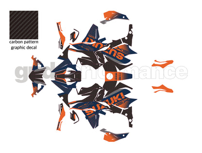 SUZUKI GSX-S1000 GX Graphic Decal Sticker Kit (0-9.Carbon)