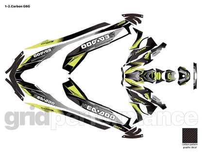 2024~ SEADOO RXP X 325 Graphic Decal Sticker Kit (1.Carbon)