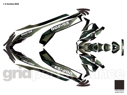 2024~ SEADOO RXP X 325 Graphic Decal Sticker Kit (1.Carbon)