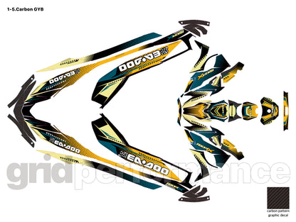 2024~ SEADOO RXP X 325 Graphic Decal Sticker Kit (1.Carbon)