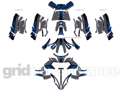 2024~ Indian Challenger Pursuit Custom Vinyl Graphic Decal Kit (1-1.Gray Blue)