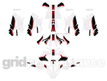 2024~ Indian Challenger Pursuit Custom Vinyl Graphic Decal Kit (2-1.White Red)
