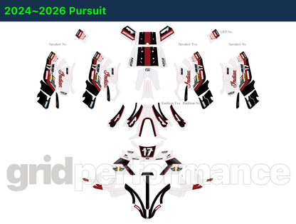 Indian Pursuit Challenger Roadmaster 112 Graphic Full Decal Kit (3-1.King Bagger Racing 2026)