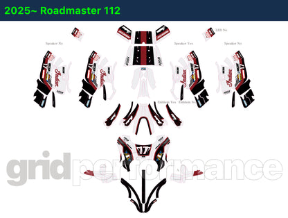 Indian Pursuit Challenger Roadmaster 112 Graphic Full Decal Kit (3-1.King Bagger Racing 2026)