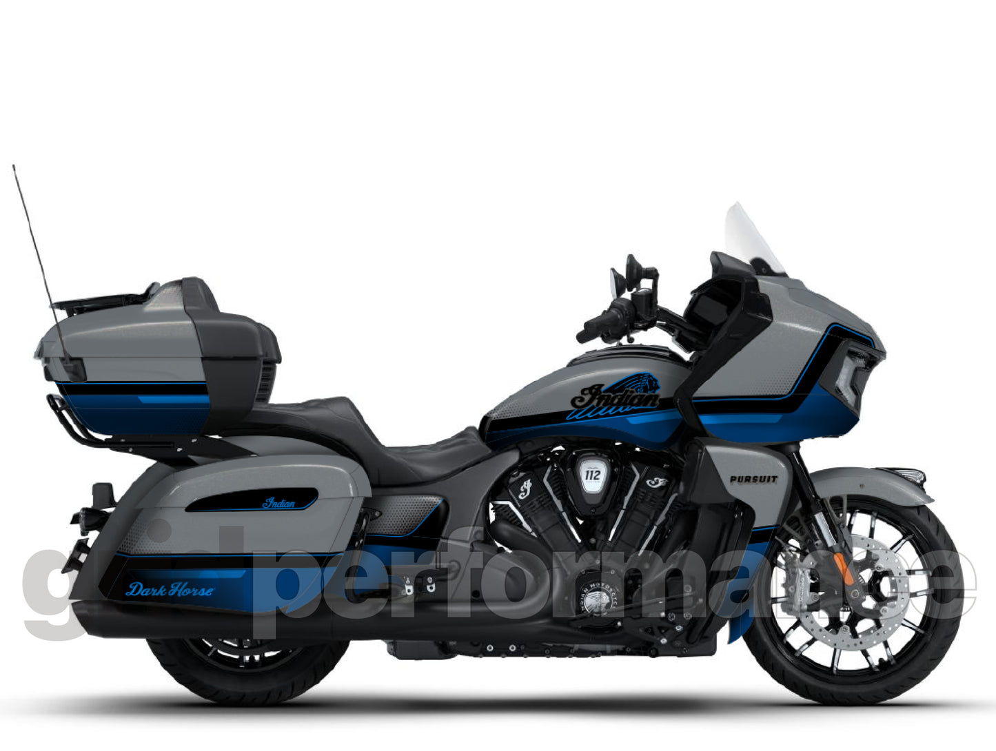 Indian Pursuit Challenger Graphic Full Decal Kit (5-1.Dark Horse)