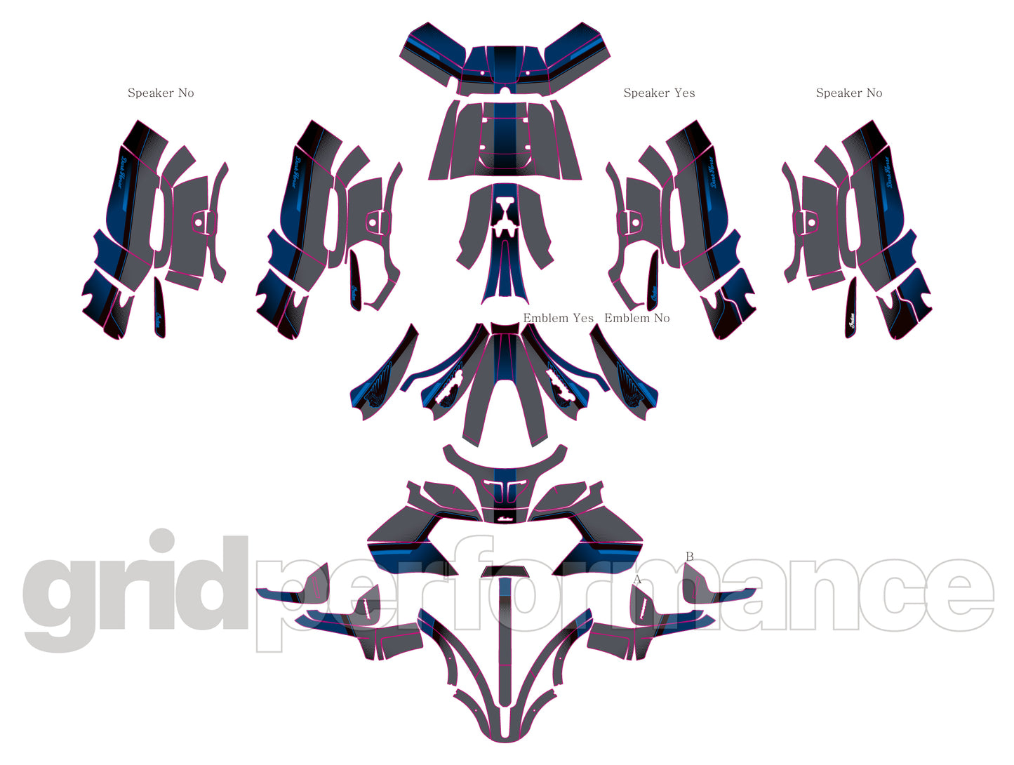 Indian Pursuit Challenger Graphic Full Decal Kit (5-1.Dark Horse)