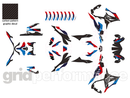 Motorcycle Fairing Decal Vinyl Sticker Kit – For BMW S1000RR Type (1-2.M)