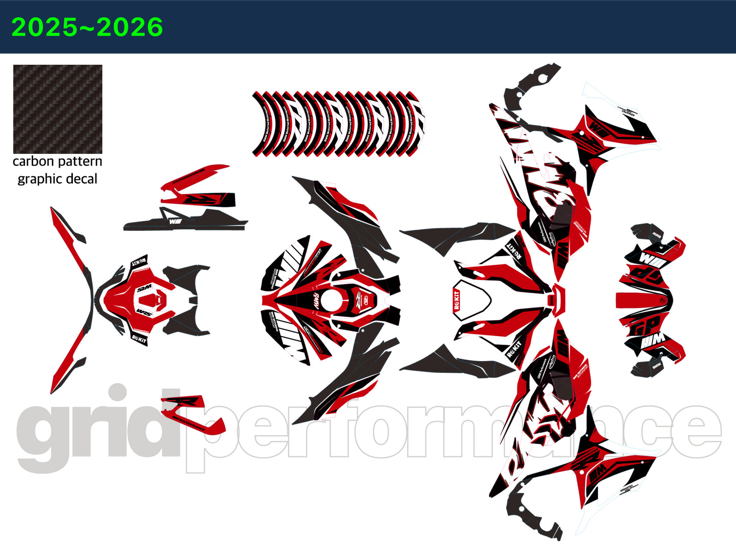 S1000RR Full Graphic Vinyl Decal Kit (4-1.RCM)