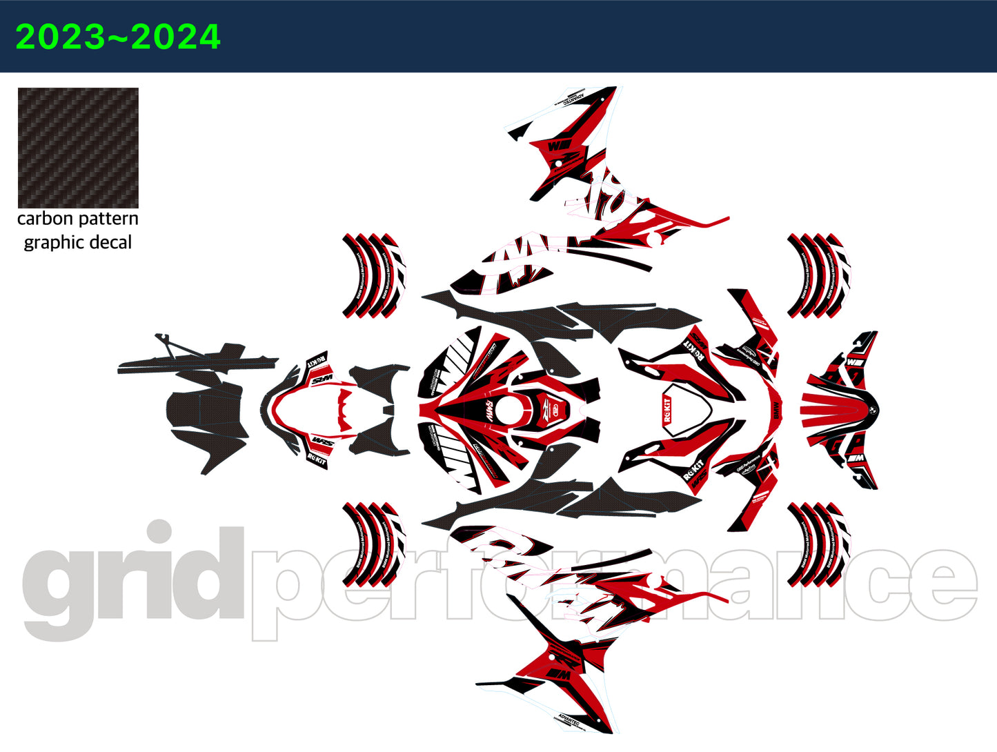 S1000RR Full Graphic Vinyl Decal Kit (4-1.RCM)