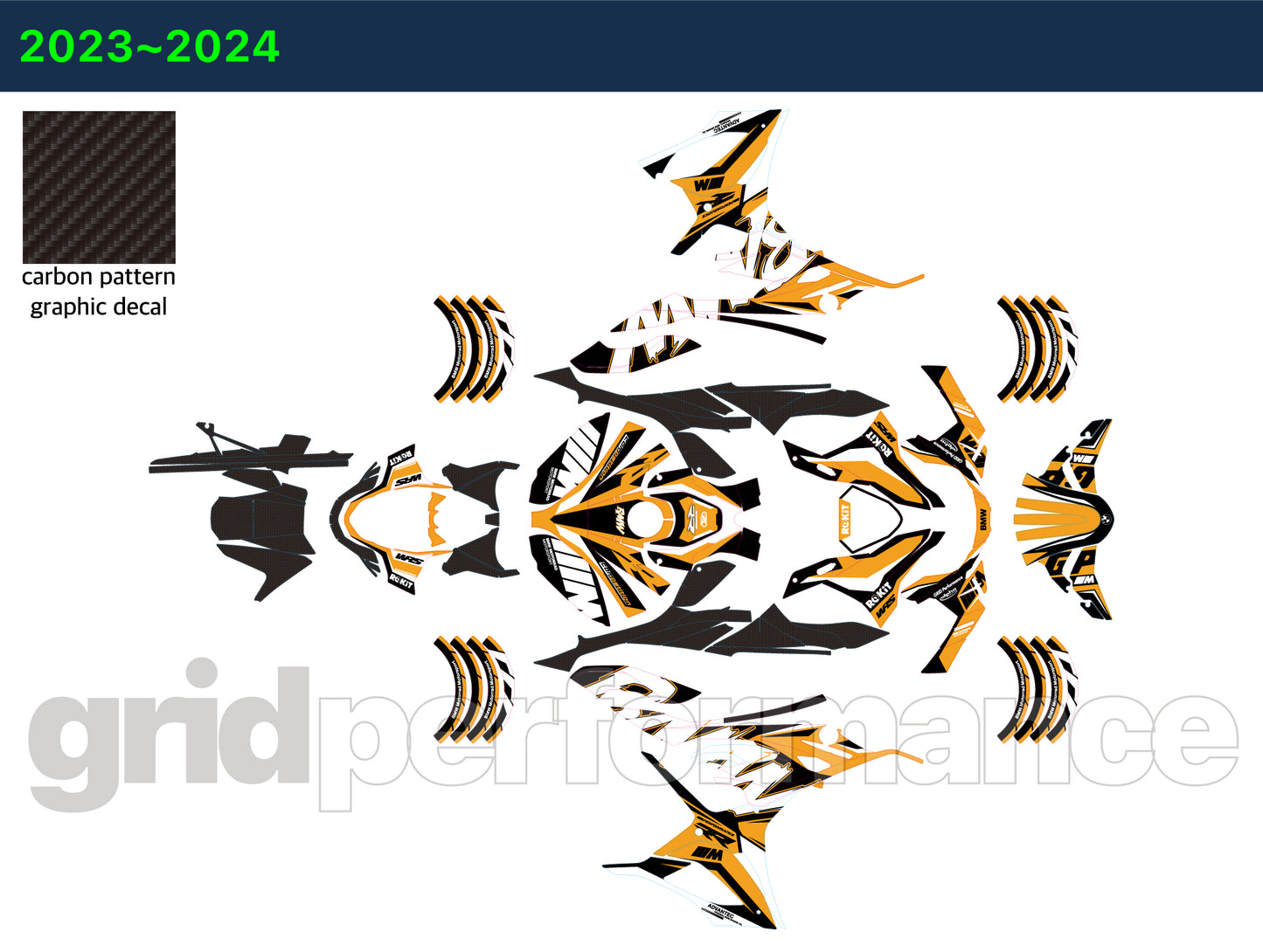 S1000RR Full Graphic Vinyl Decal Kit (4-3.RCM)