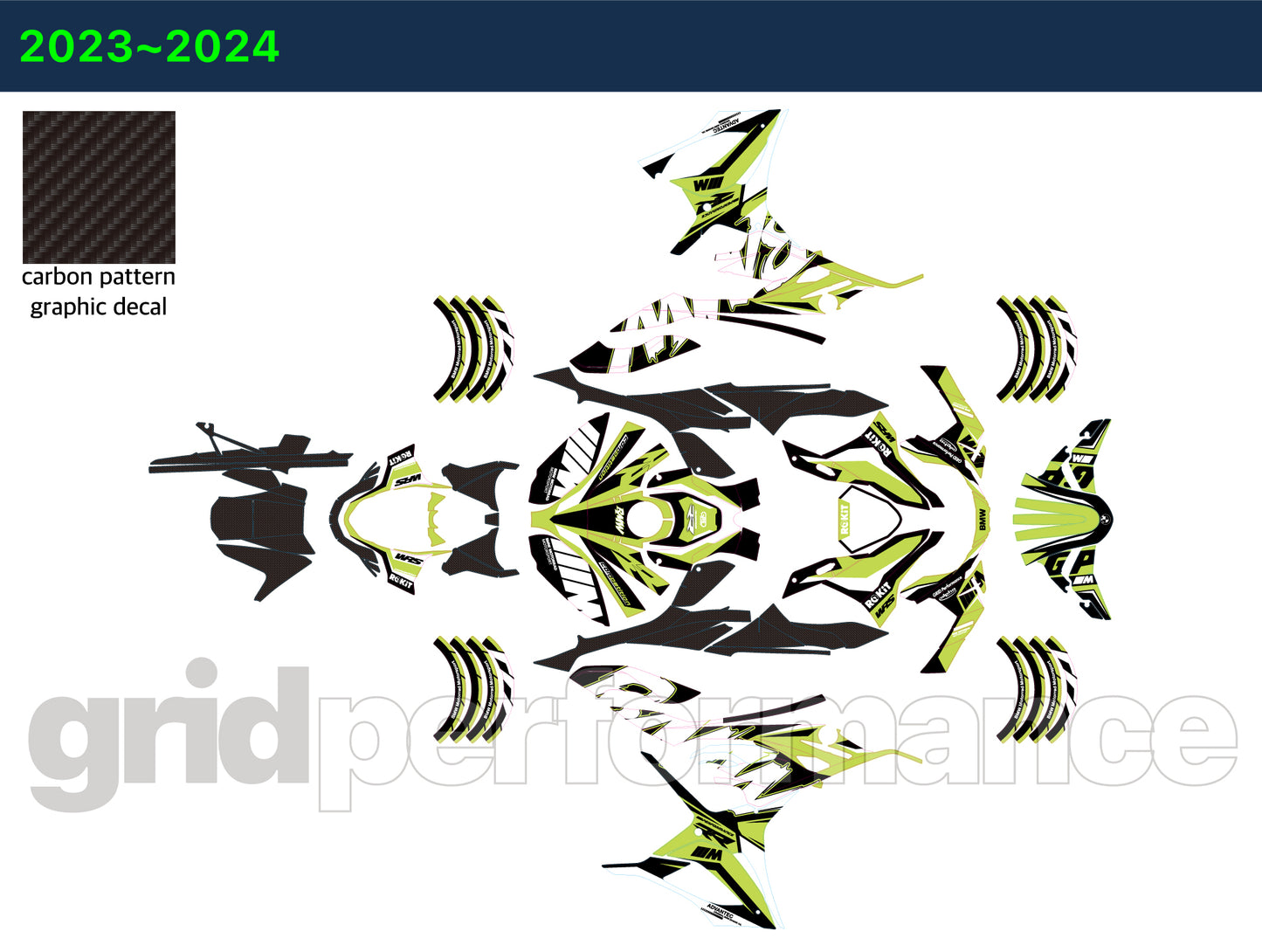 S1000RR Full Graphic Vinyl Decal Kit (4-4.RCM)