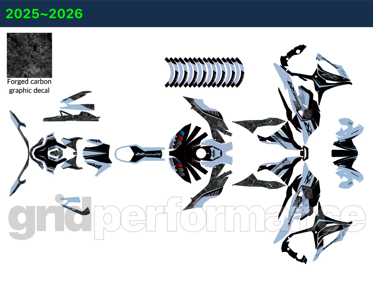 BMW S1000RR Full Graphic Vinyl Decal Kit (5-6.M)