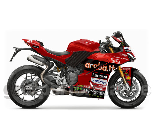 Ducati Panigale V2S  Custom Vinyl Graphic Decal Kit (1-1.SBK RED)