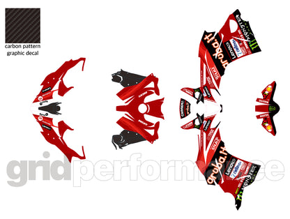 Ducati Panigale V2 S Custom Vinyl Graphic Decal Kit (1-1.SBK RED)
