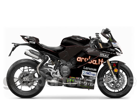 Ducati Panigale V2S  Custom Vinyl Graphic Decal Kit (1-3.SBK BLACK)