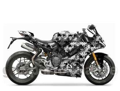 Motorcycle Fairing Decal Vinyl Sticker Kit – For Ducati Panigale V2 S Type (2-3.CAMO 63)