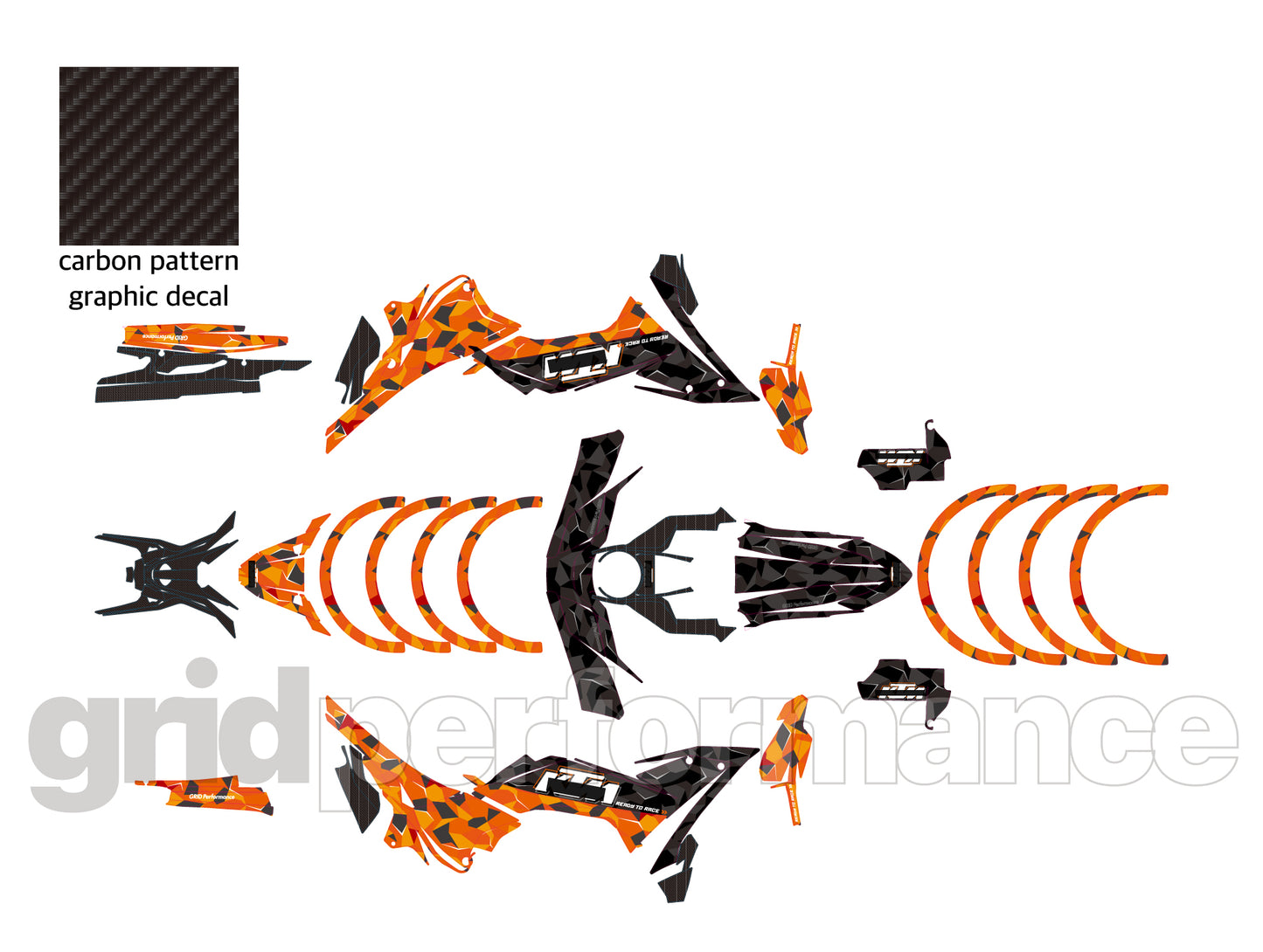 KTM 390 Adventure Graphic Full Decal Vinyl Kit (1-1)