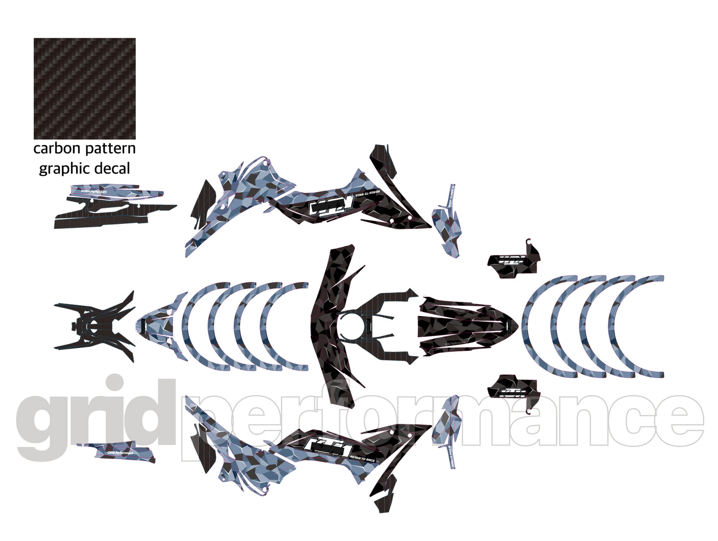 KTM 390 Adventure Graphic Full Decal Vinyl Kit (1-4)