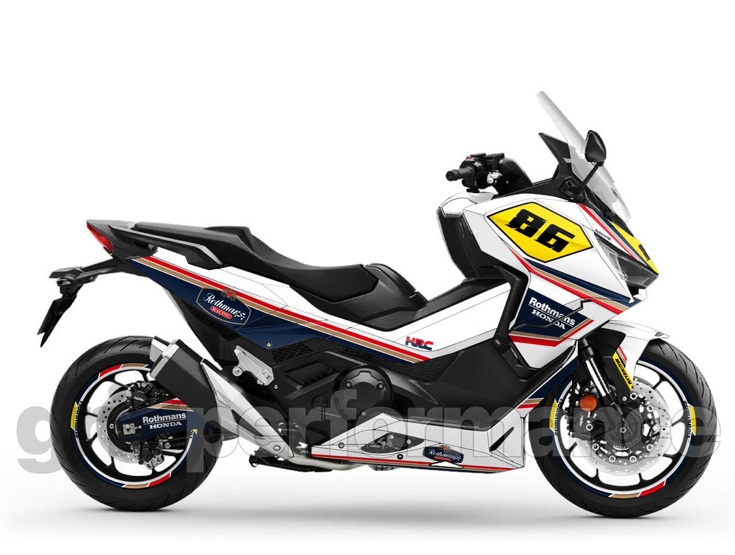 Honda Forza 750 Custom Vinyl Graphic Decal Kit (1-1.ROTHMA WHITE)