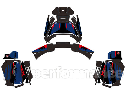 HONDA Forza 750 Panniers Top Box Graphic Vinyl Decal Kit (3-1.HRC21)