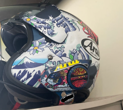 SENA 50S,50C,30K,20S,10C,ST1,SMH-5,50R,RT1,K10,SMH-10,SHOEI Z-8 SRL EXT Graphic Decal Sticker (35-1.Red B)